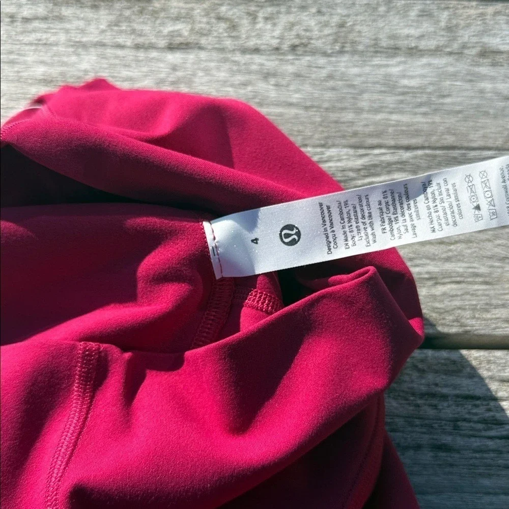 Lululemon Align No Line High-Rise Pant 25" Berry Rumble pink size 4‎ NWT - Picture 4 of 5